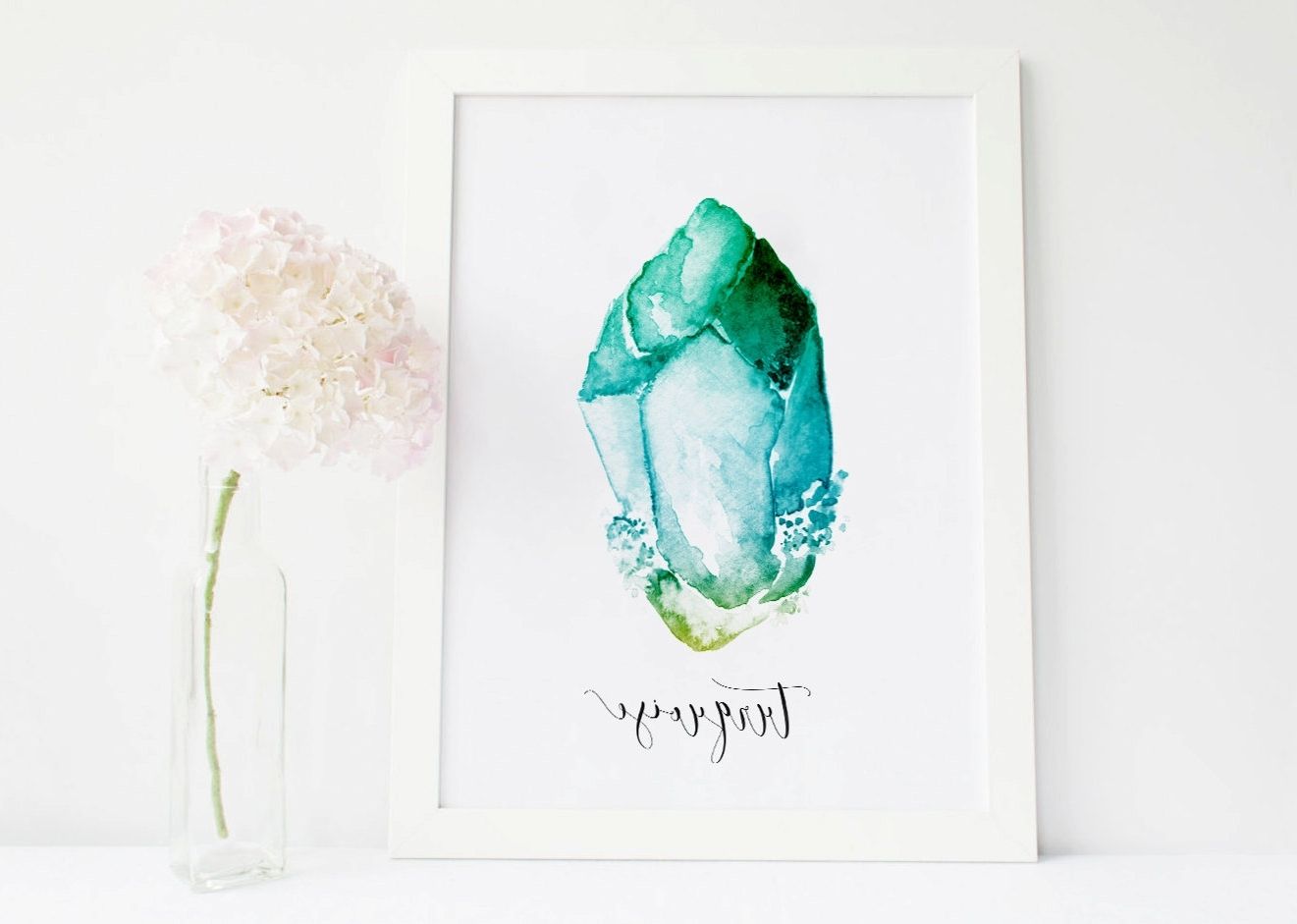 Gemstone Wall Art Throughout Trendy Turquoise Stone Turquoise Crystal Art Gemstone Decor Crystals (View 5 of 15)