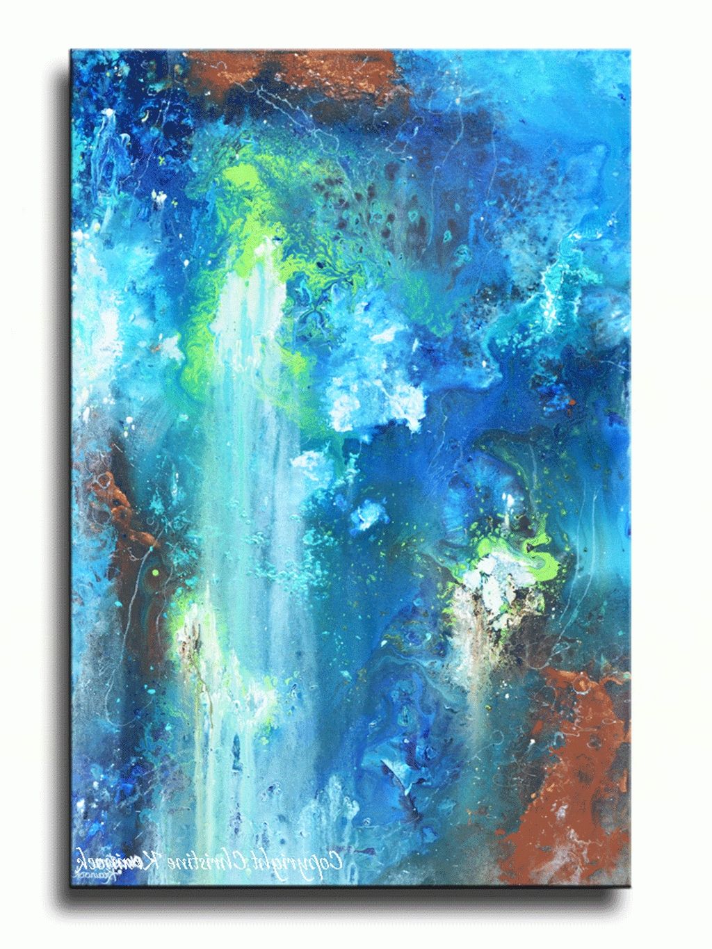 Giclee Print Art Abstract Painting Modern Blue Canvas Prints Urban For Most Recently Released Blue Green Abstract Wall Art (View 5 of 15)