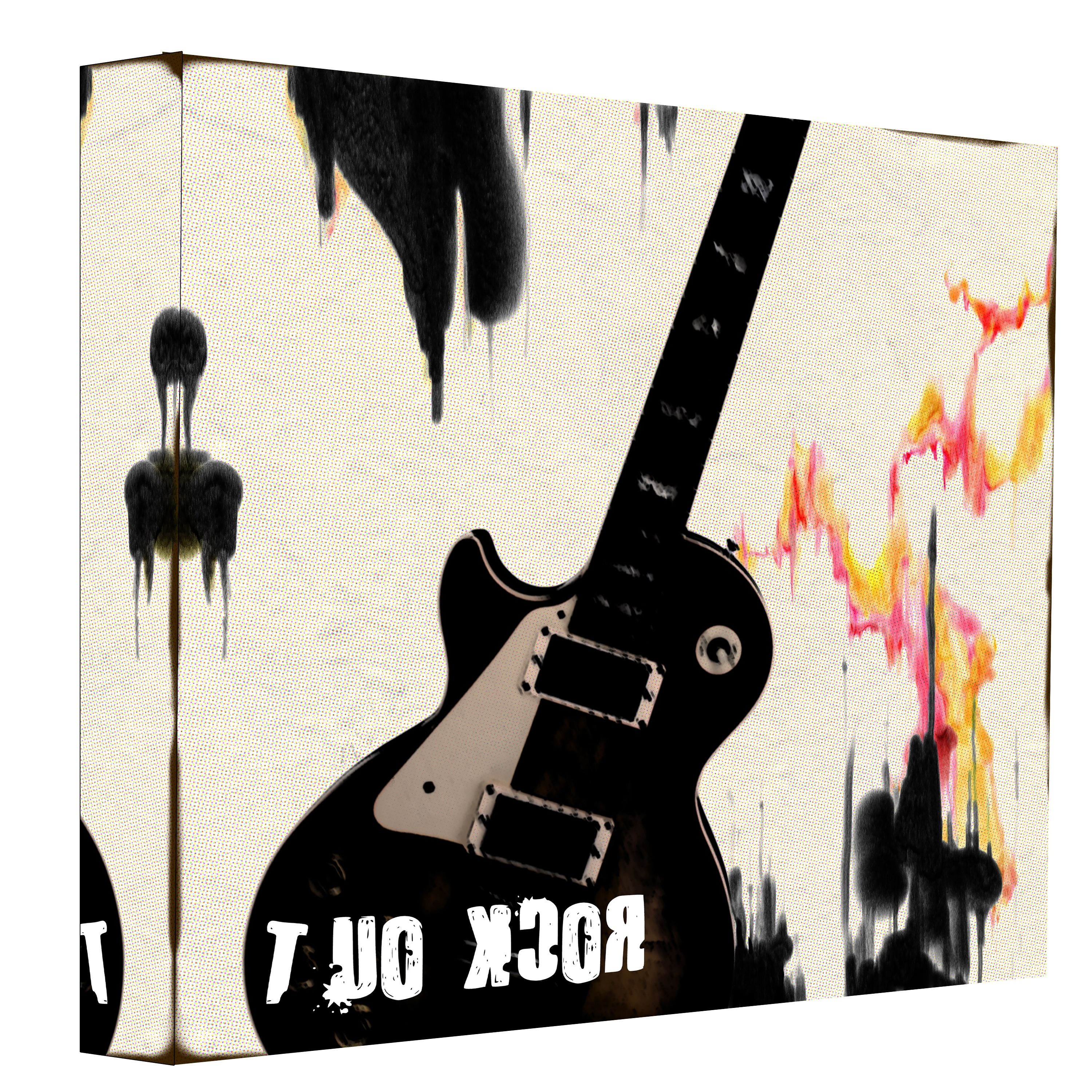 Guitar Canvas Wall Art With Widely Used Rock Out Guitar Canvas Wall Art – Ptmimages (View 2 of 15)