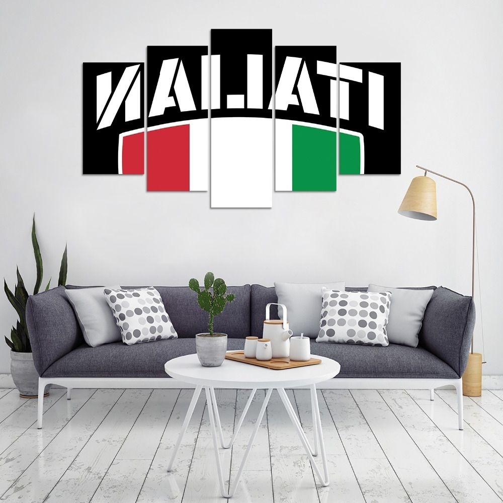 Hd Print 5 Pieces Italian Flag Canvas Wall Art Print Painting For Inside Current Italian Flag Wall Art (View 6 of 15)