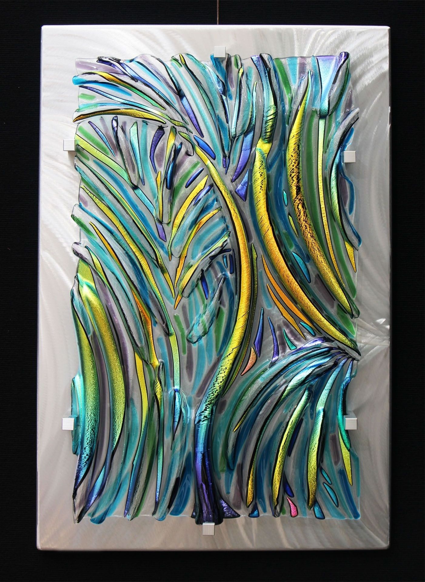 I Love Glass In Abstract Fused Glass Wall Art (View 1 of 15)