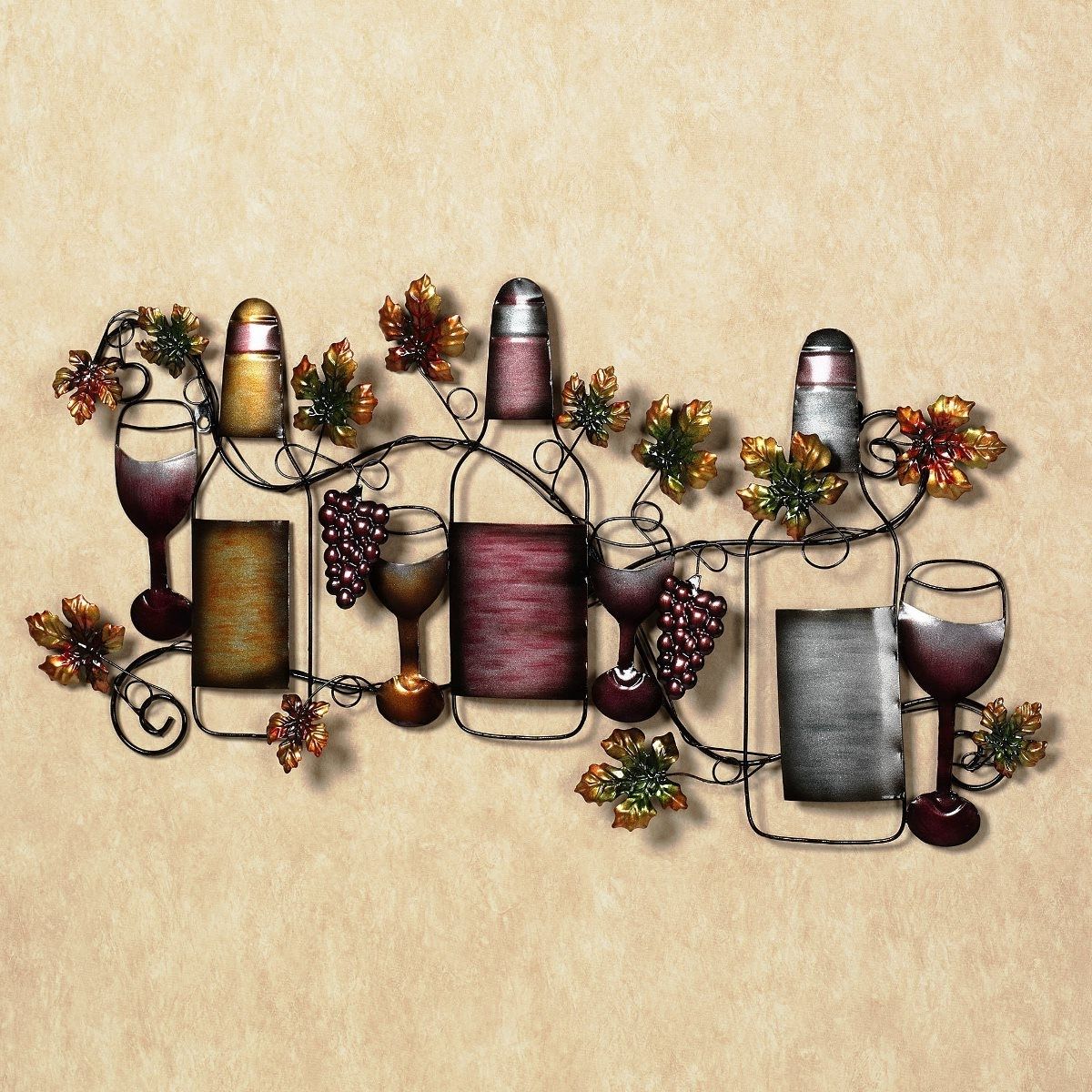 Ingenious Wine Wall Art Decor Ideas Introducing Intricate Wired For Most Recently Released Grape Vine Metal Wall Art (View 15 of 15)