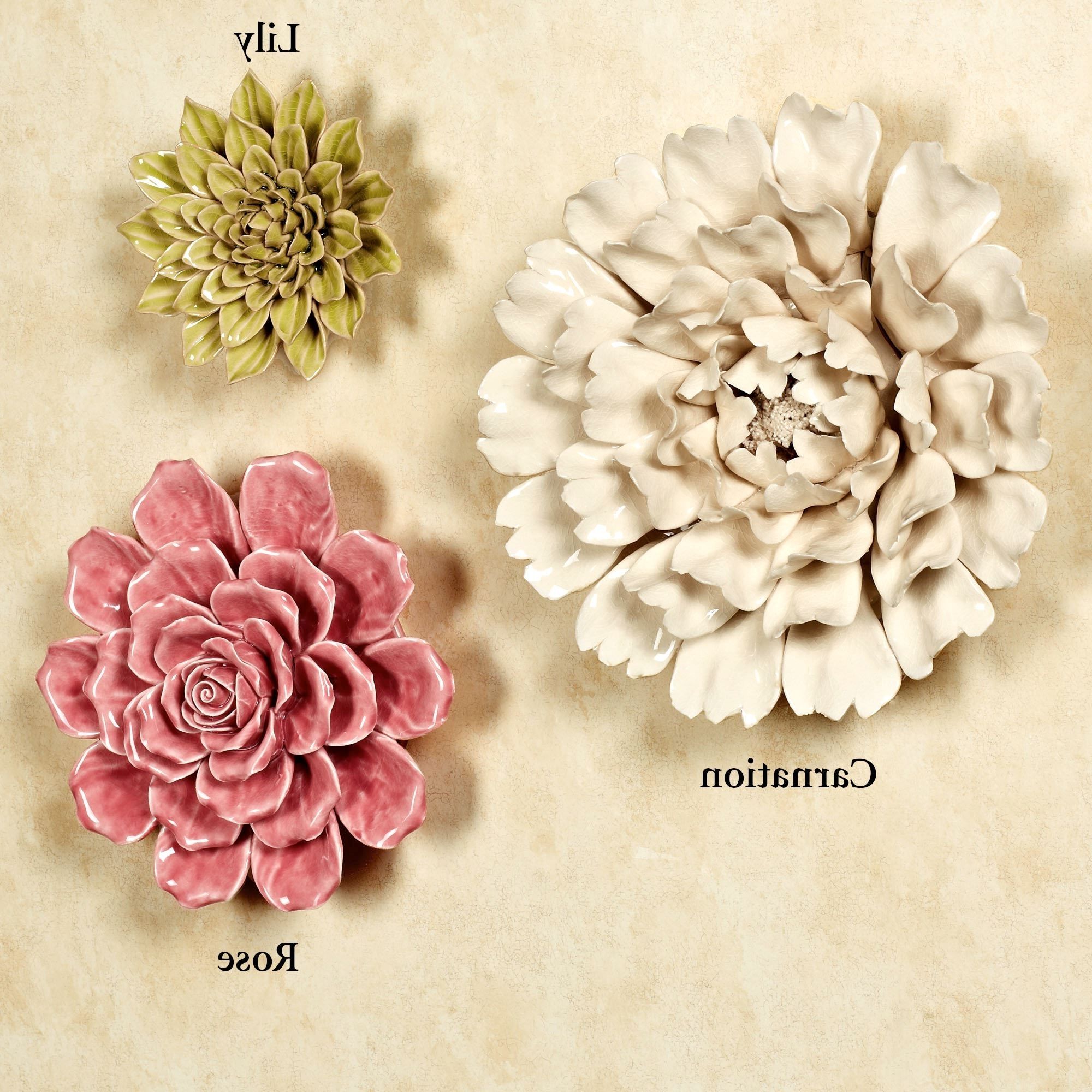 Isabella Ceramic Flower Blossom Wall Art Within Best And Newest Ceramic Flower Wall Art (View 1 of 15)
