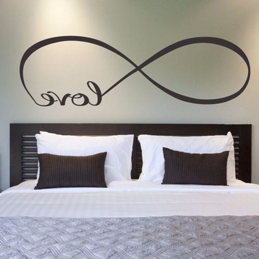 Kohls Wall Art Decals In Current 1pcs Hot Sale Infinity Symbol Word Love Vinyl Art Wall Sticker (View 4 of 15)