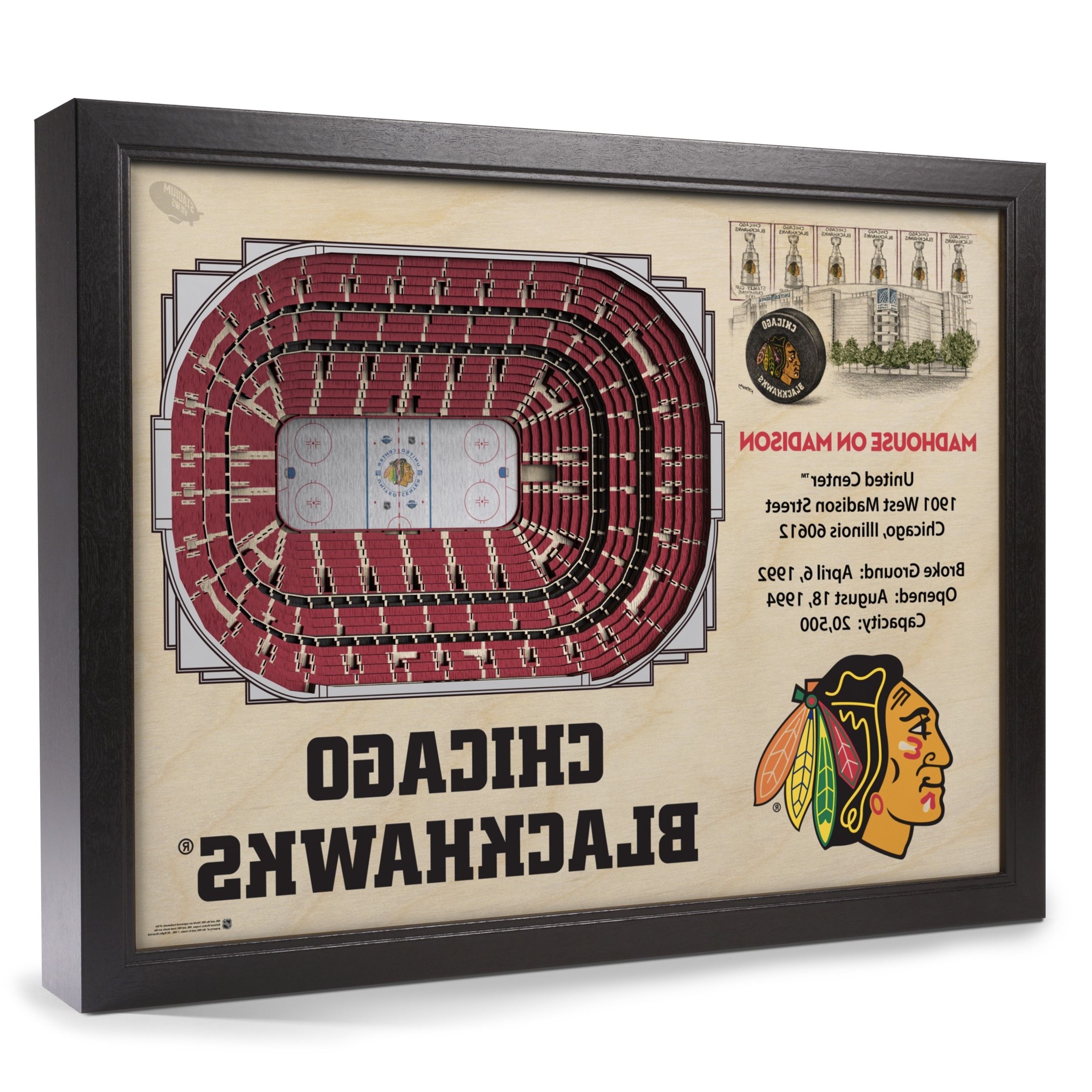 Latest 3d Stadium View Wall Art With Regard To Chicago Blackhawks Stadiumview Wall Art – United Center 3 D (View 3 of 15)