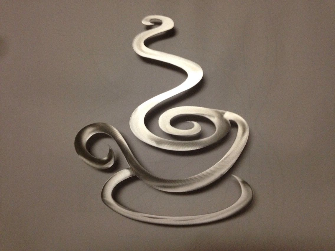 Latest Coffee Kitchen Metal Wall Art Coffee Art Coffeeinspiremetals In Metal Coffee Cup Wall Art (View 6 of 15)