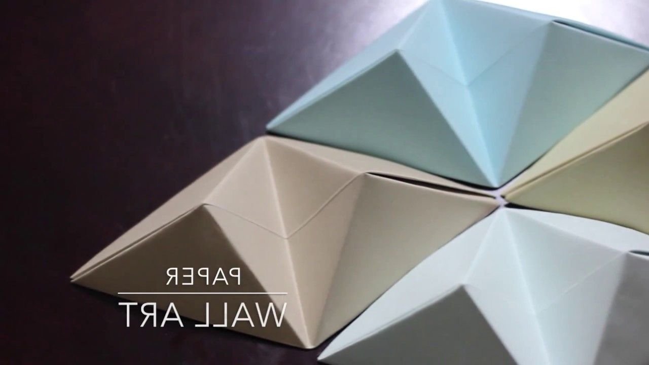 Latest Diy Origami Wall Art In Diy – Origami Wall Art – Youtube (View 1 of 15)