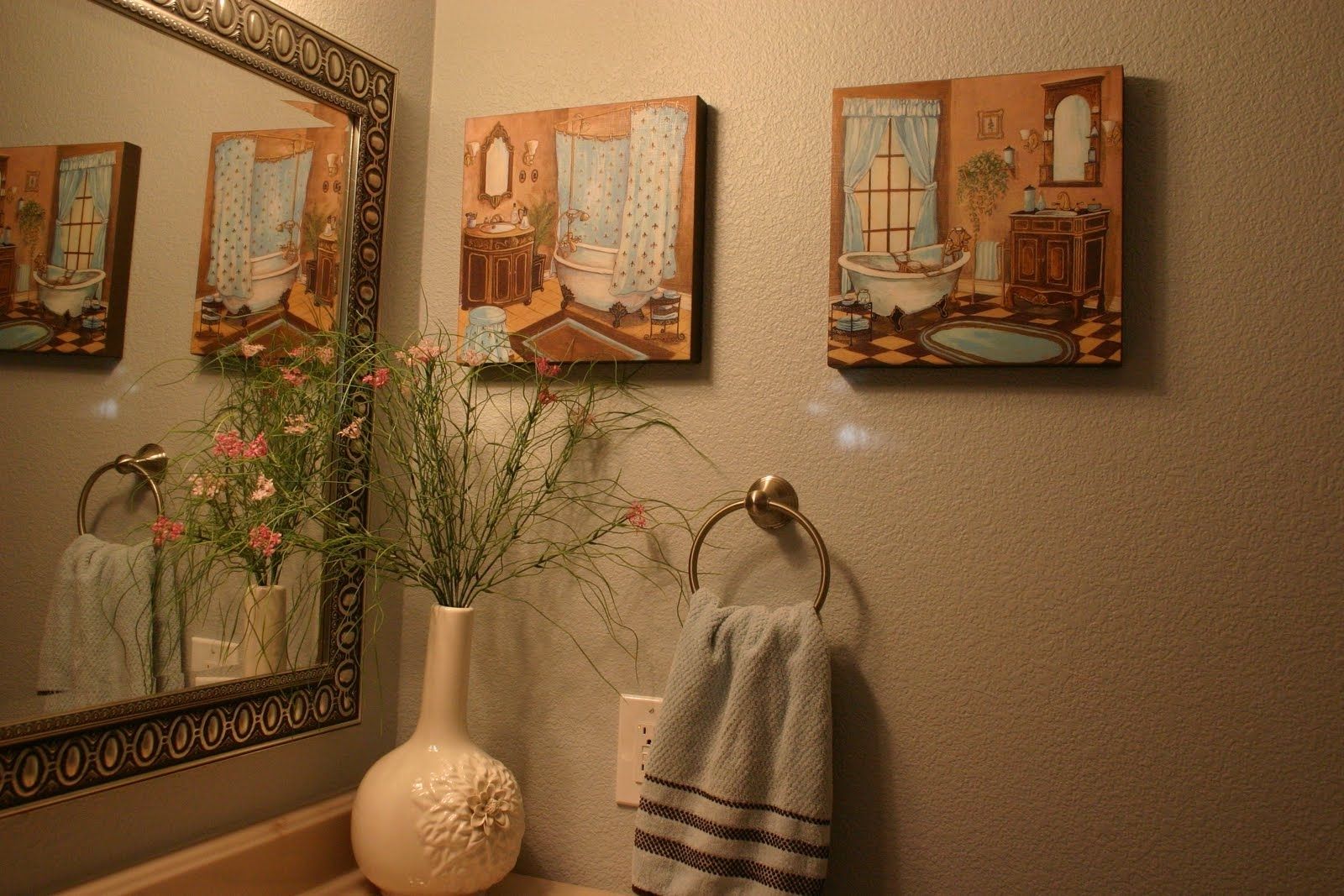 Latest Home Is Where The Heart Is: ~french Blue Guest Bathroom~ Within Burlington Coat Factory Wall Art (View 1 of 15)