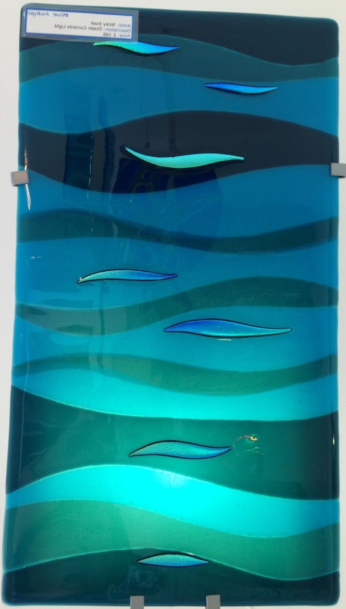 Latest Ocean Currents Fused Glass Wall Lightnicky Exell (View 7 of 15)