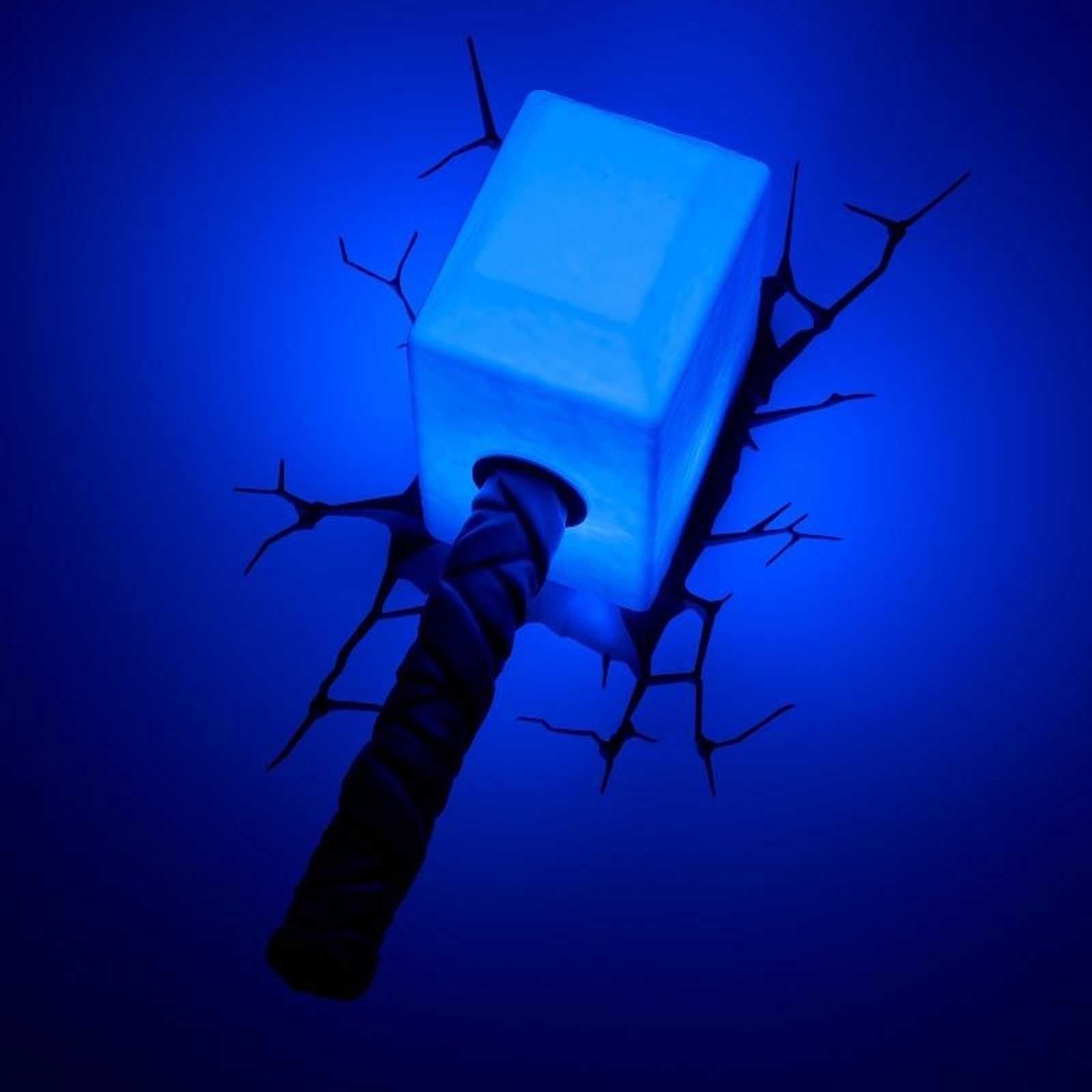 Latest The Avengers 3d Wall Art Nightlight – Thor Hammer (View 3 of 15)