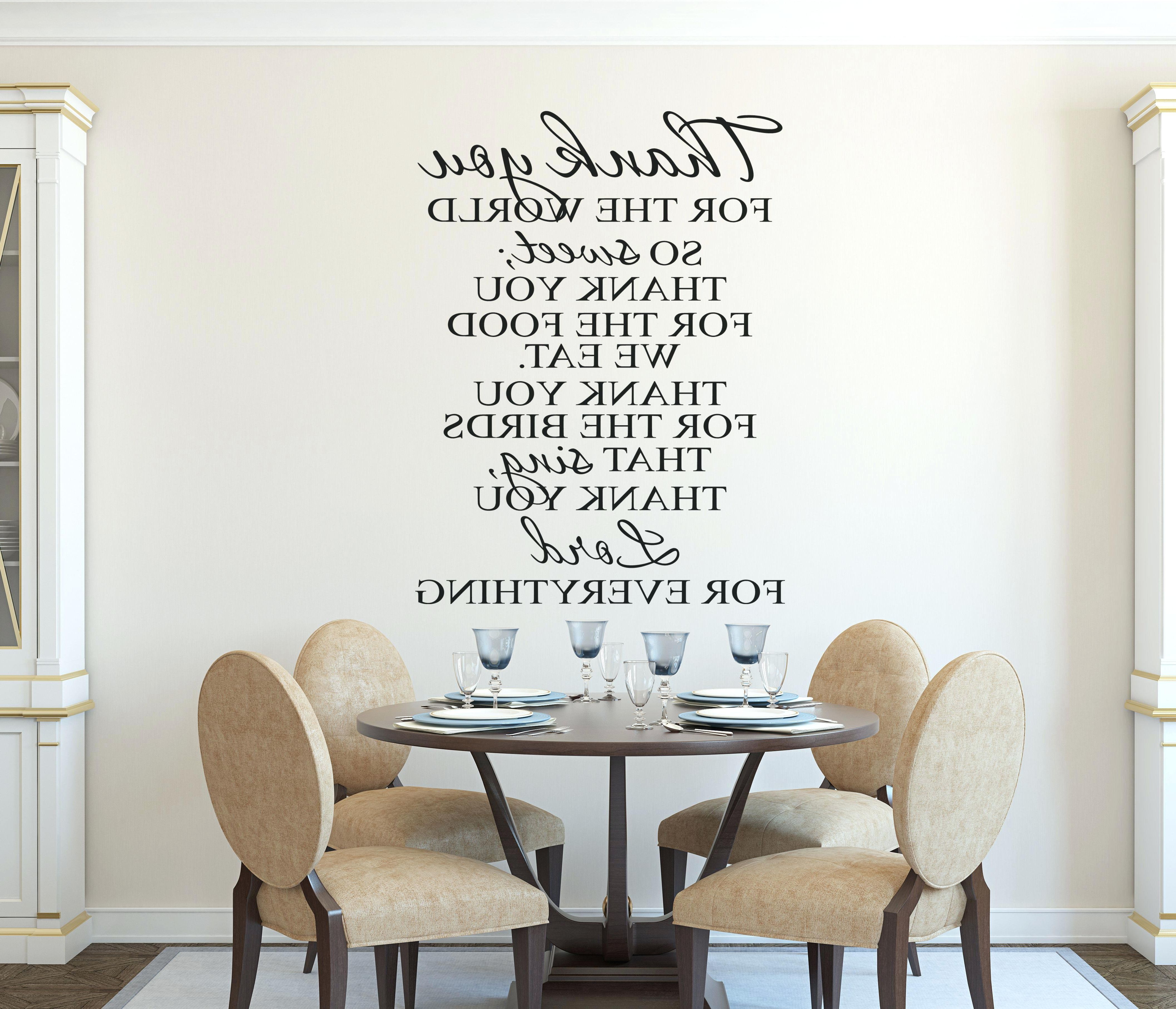 Latest Wall Art For The Kitchen For Kitchen Wall Quote Decals Christian Wall Art Kitchen Prayer Wall (View 4 of 15)