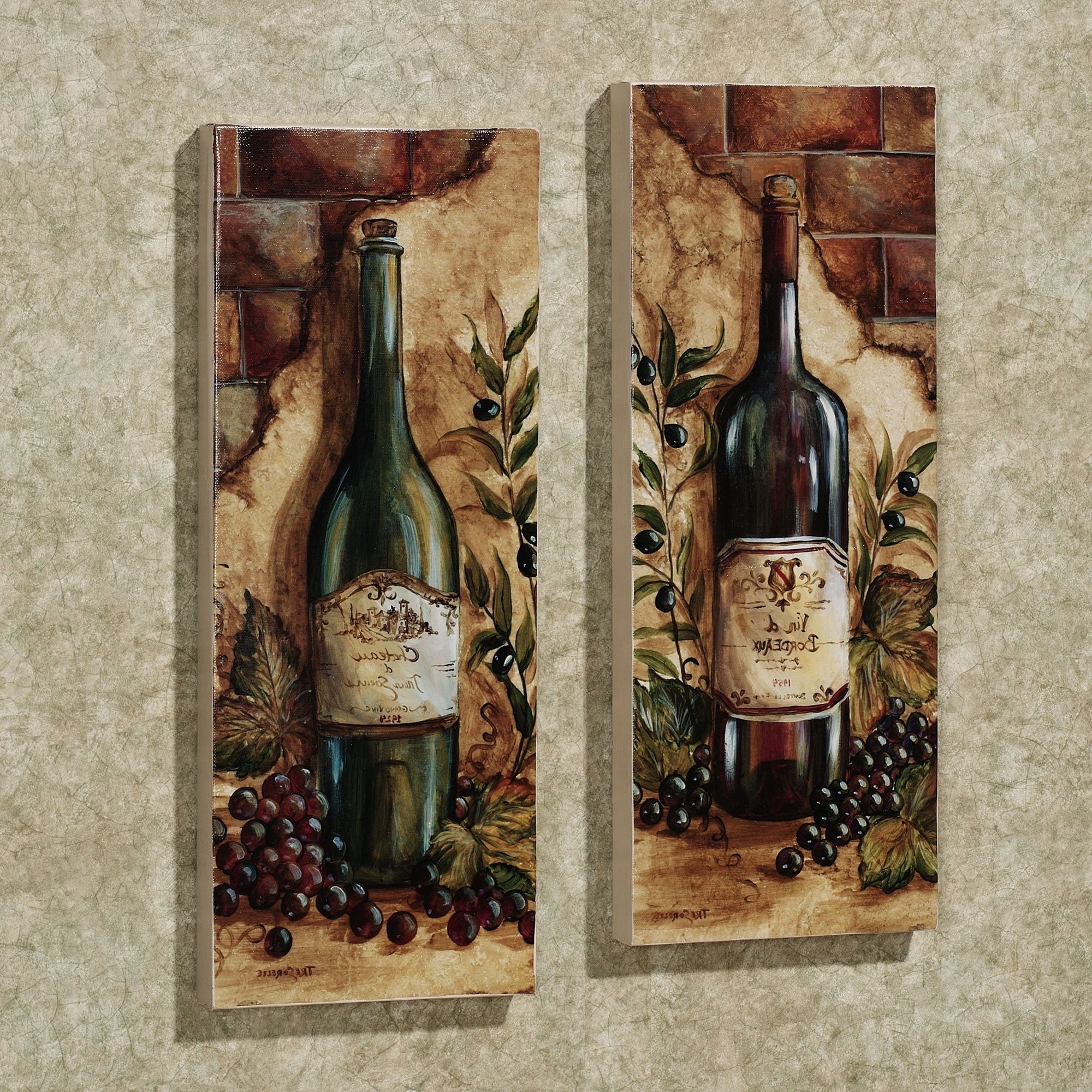 Latest Wine Cellar 2 Piece Canvas Art Set Set Of Two (View 1 of 15)