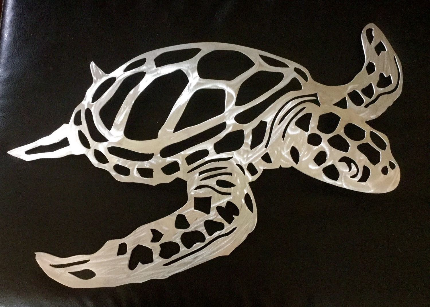 Loggerhead Sea Turtle Metal Gamefish Wall Art Sculpture . (View 15 of 15)
