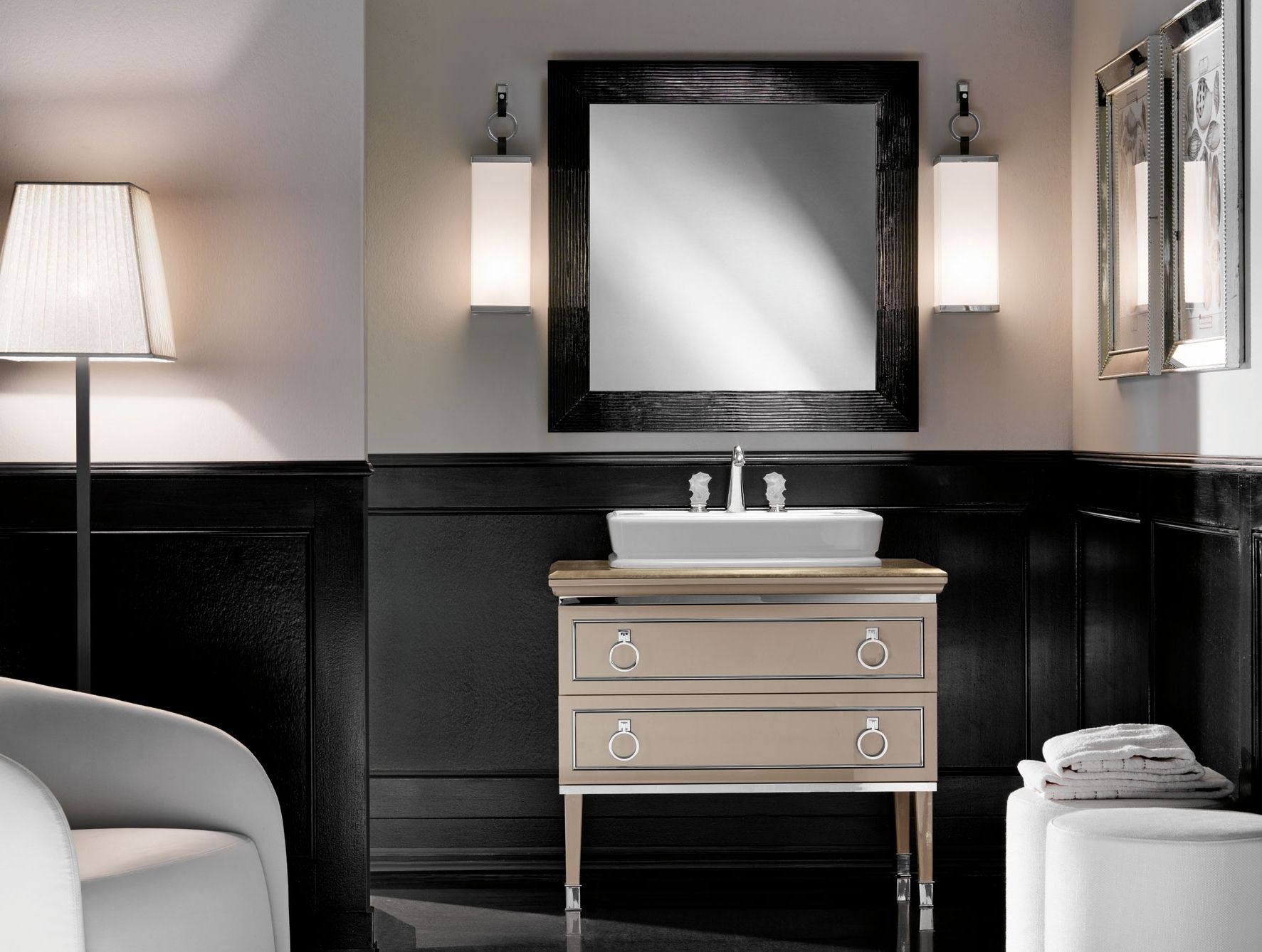 Lutetia L12 Traditional Italian Art Deco Bathroom Vanity Beige Lacquer Within Favorite Modern Italian Wall Art (View 14 of 15)