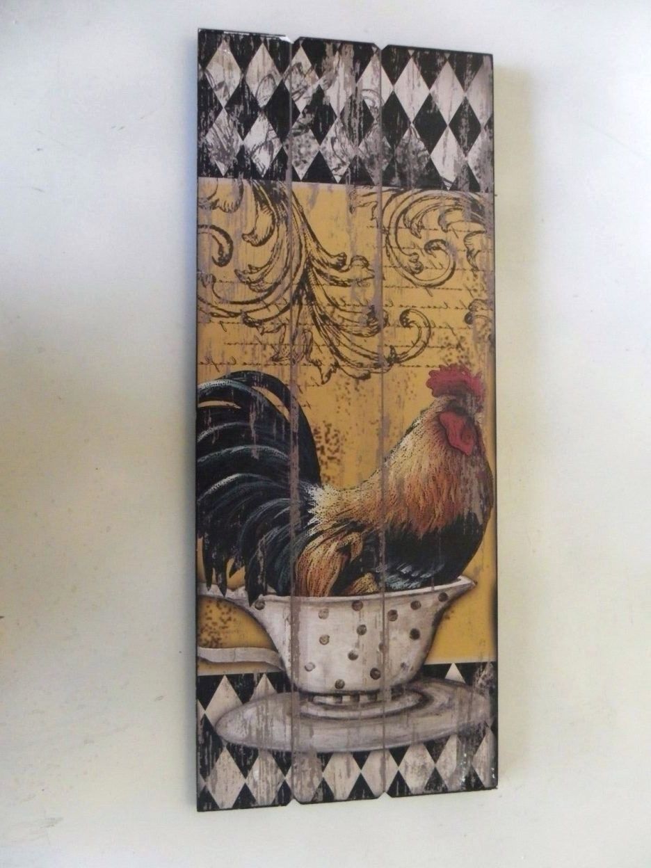 Metal Rooster Wall Decor Pertaining To Popular Wall Arts ~ Rooster Wall Decor Kitchen Rooster Wall Art For (View 12 of 15)