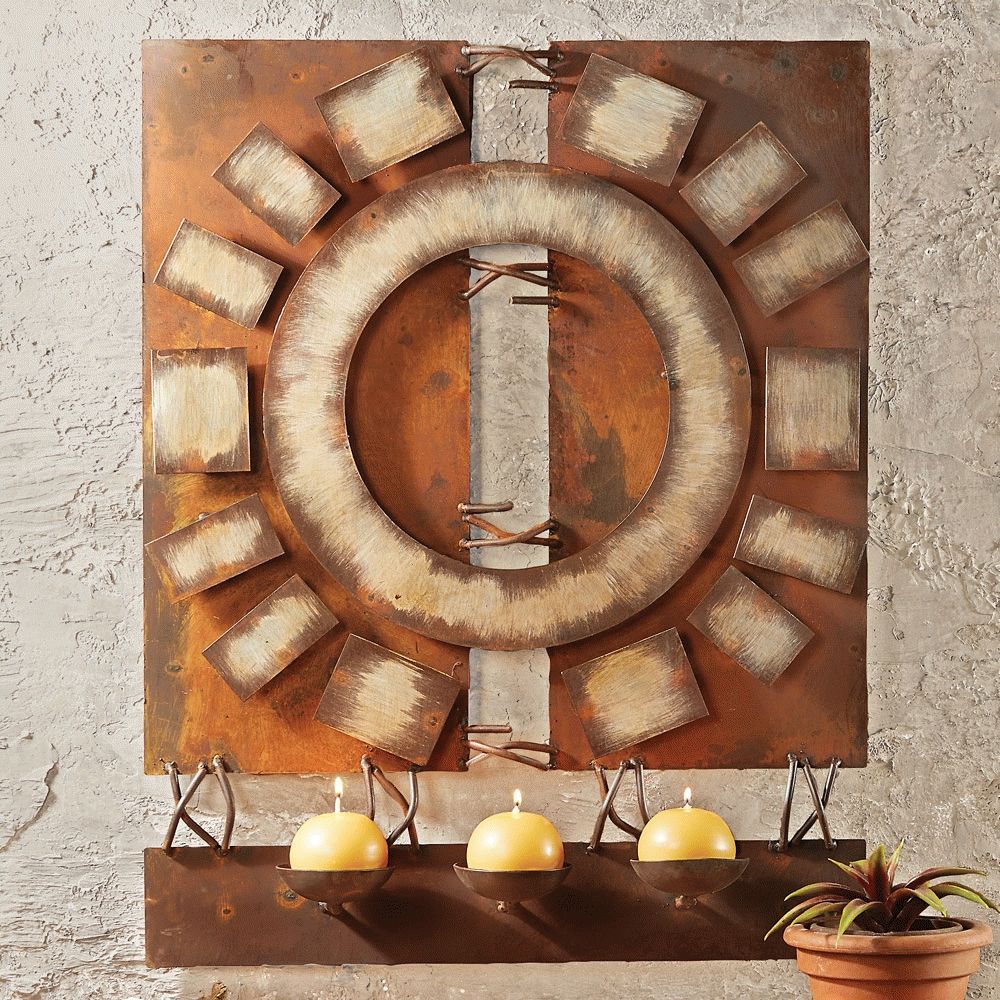 Metal Wall Art With Candles Regarding Latest Western Metal Art Wall Hangings (View 14 of 15)