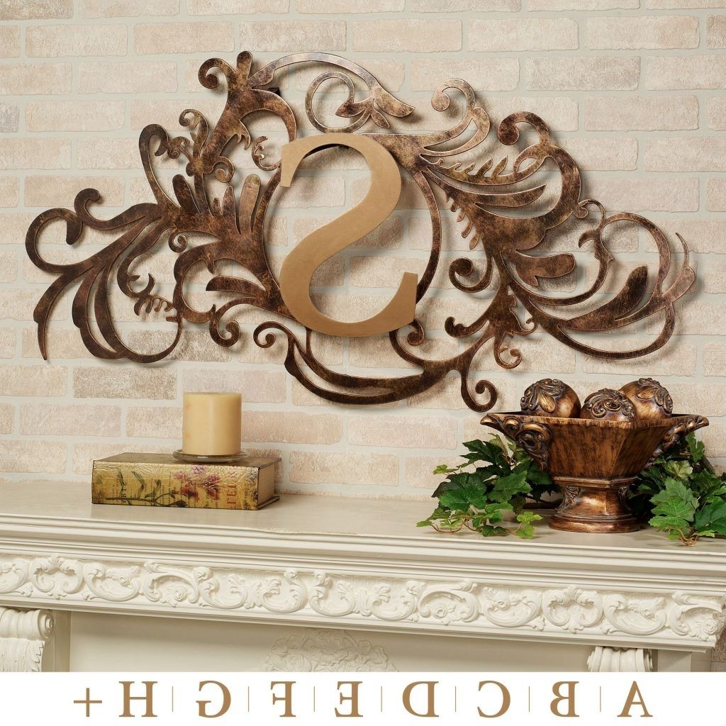 Monogrammed Wall Art Throughout Most Popular Spectacular Inspiration Metal Monogram Wall Art Or Good Outdoor (View 6 of 15)