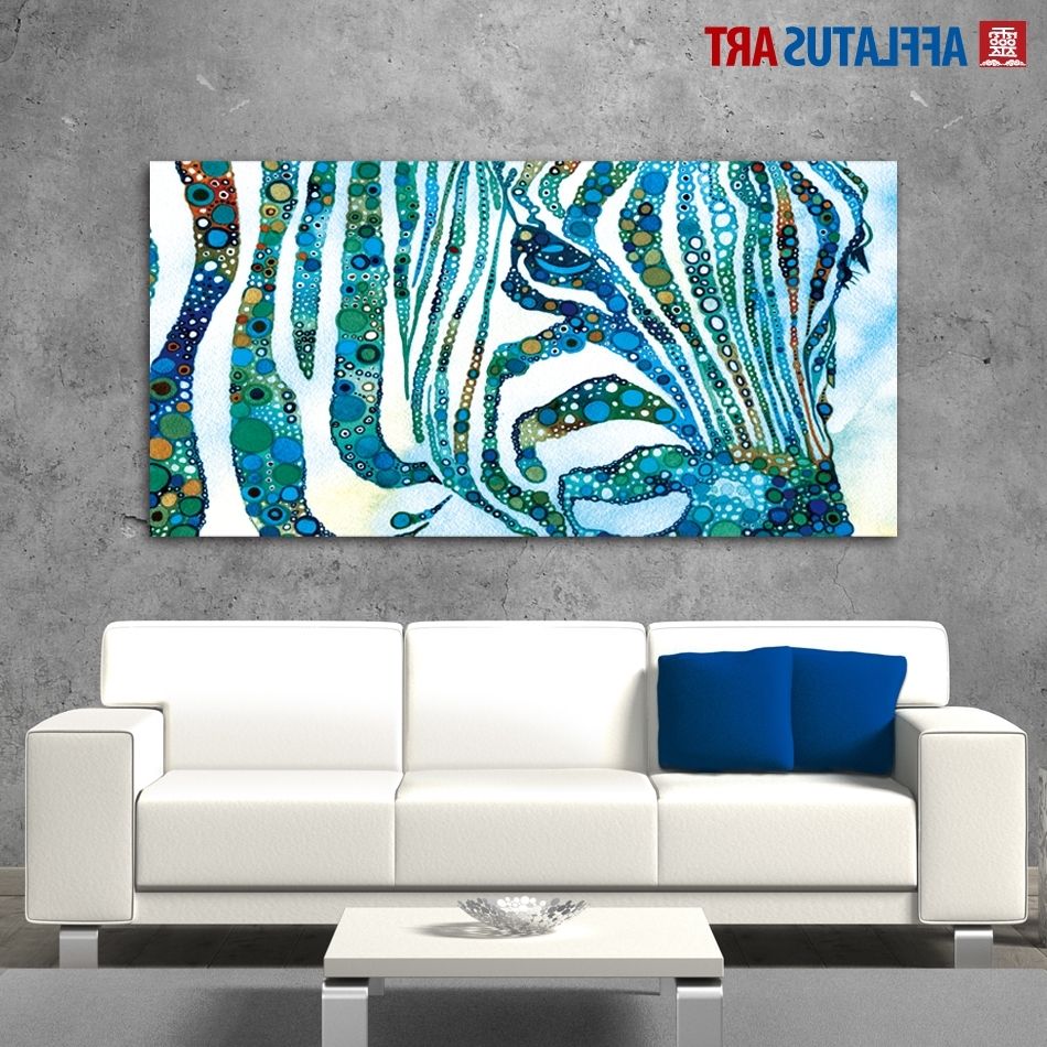 Most Current Afflatus Abstract Canvas Painting Nordic Watercolor Zebra Wall Art For Zebra Wall Art Canvas (View 10 of 15)