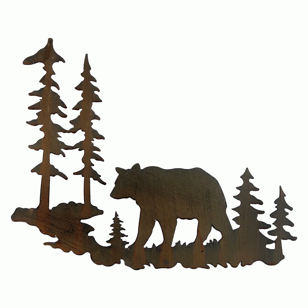Most Current Rustic Metal Art Wall Hangings With Regard To Mountain Scene Metal Wall Art (View 7 of 15)