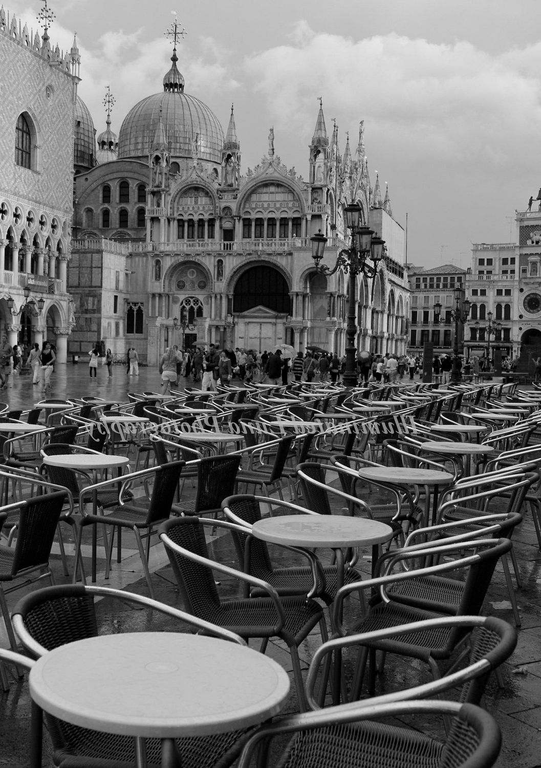 Most Recent Italian Cafe Wall Art With Regard To Cafe In St Mark's Square, Venice – 5 X 7 Fine Art Black And White (View 9 of 15)