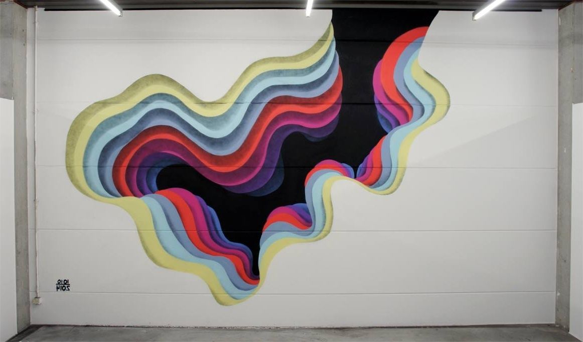 Most Recent Optical Illusion Wall Art Intended For Art Of Streetzzz Colourful Wallhole #streetzzz #art #graffiti (View 1 of 15)