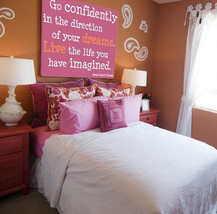 Most Recent Wall Art For Teenage Girl Bedrooms With Big Wall Art Teen Girl Bedroom Ideas Also Fascinating Decorating (View 2 of 15)