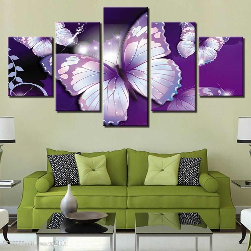 Most Recently Released 2018 Unframed Oil Painting On Canvas Modern Abstract Butterfly With Abstract Butterfly Wall Art (View 1 of 15)
