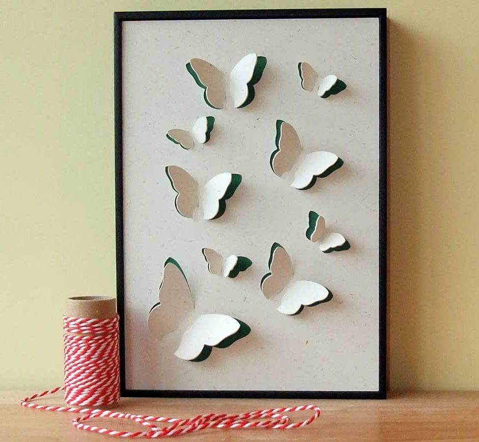 Most Recently Released 3d Butterfly Framed Wall Art Hand Cut (View 12 of 15)