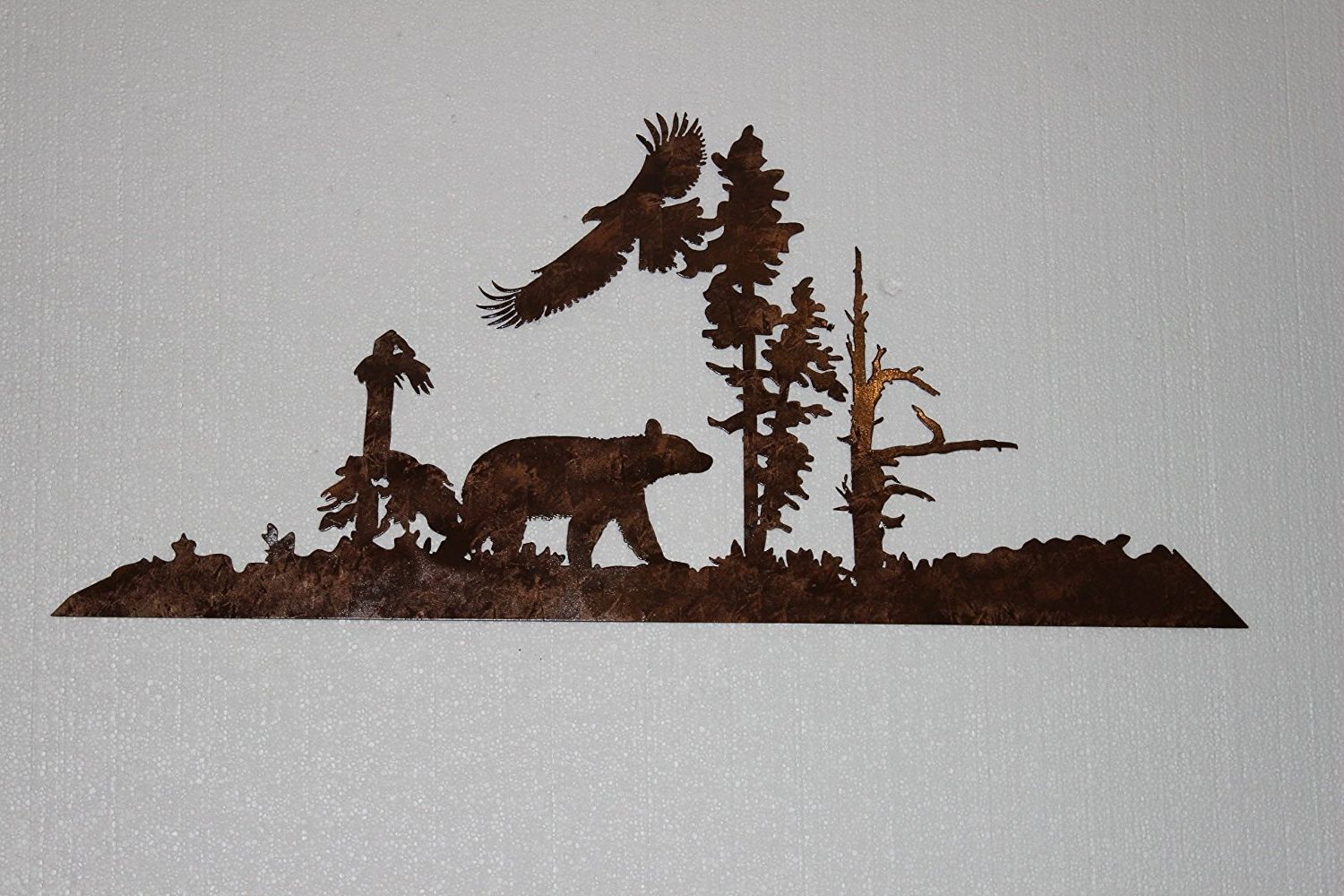 Most Recently Released Country Metal Wall Art Intended For Amazon: Bear And Eagle Metal Wall Art Country Rustic Decor (View 1 of 15)