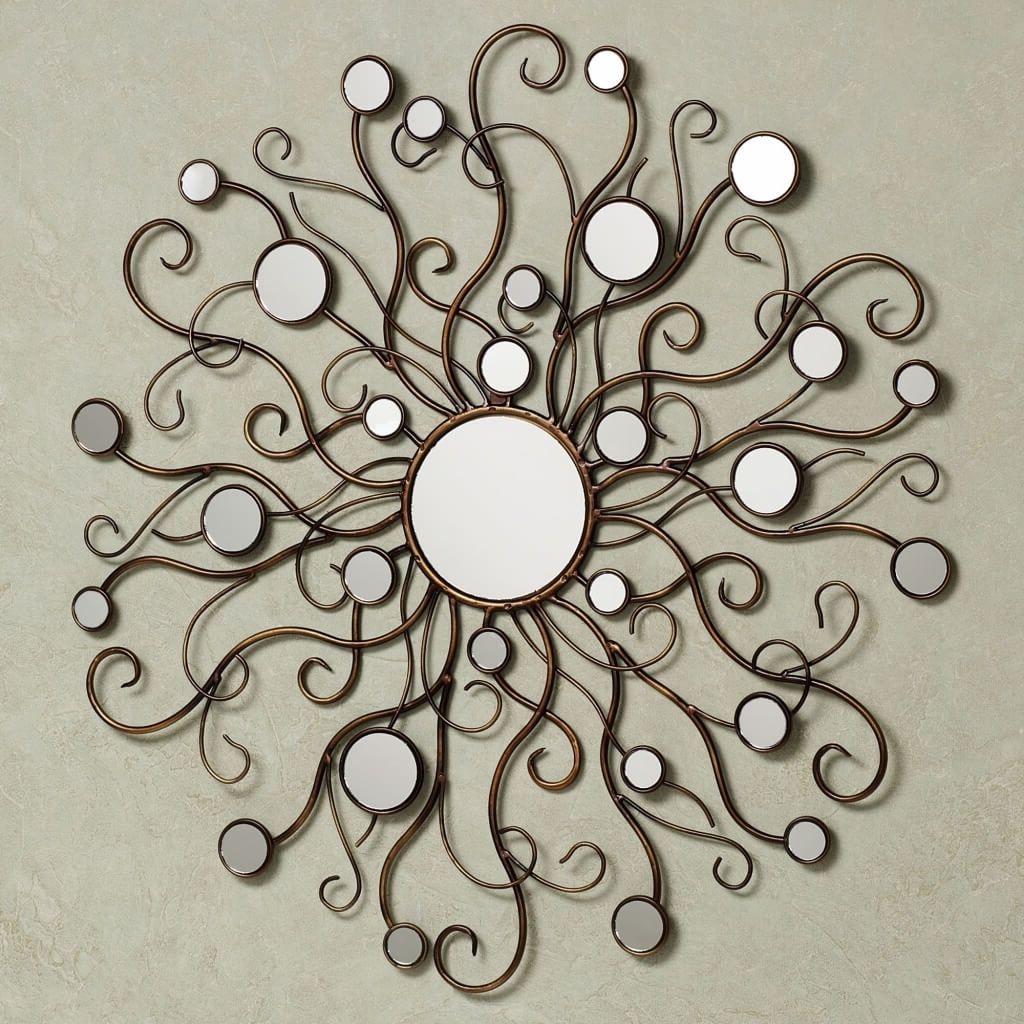 Most Recently Released Home Decoration: Decorative Art Deco Style Mirror With Curly Within Art Deco Metal Wall Art (View 15 of 15)