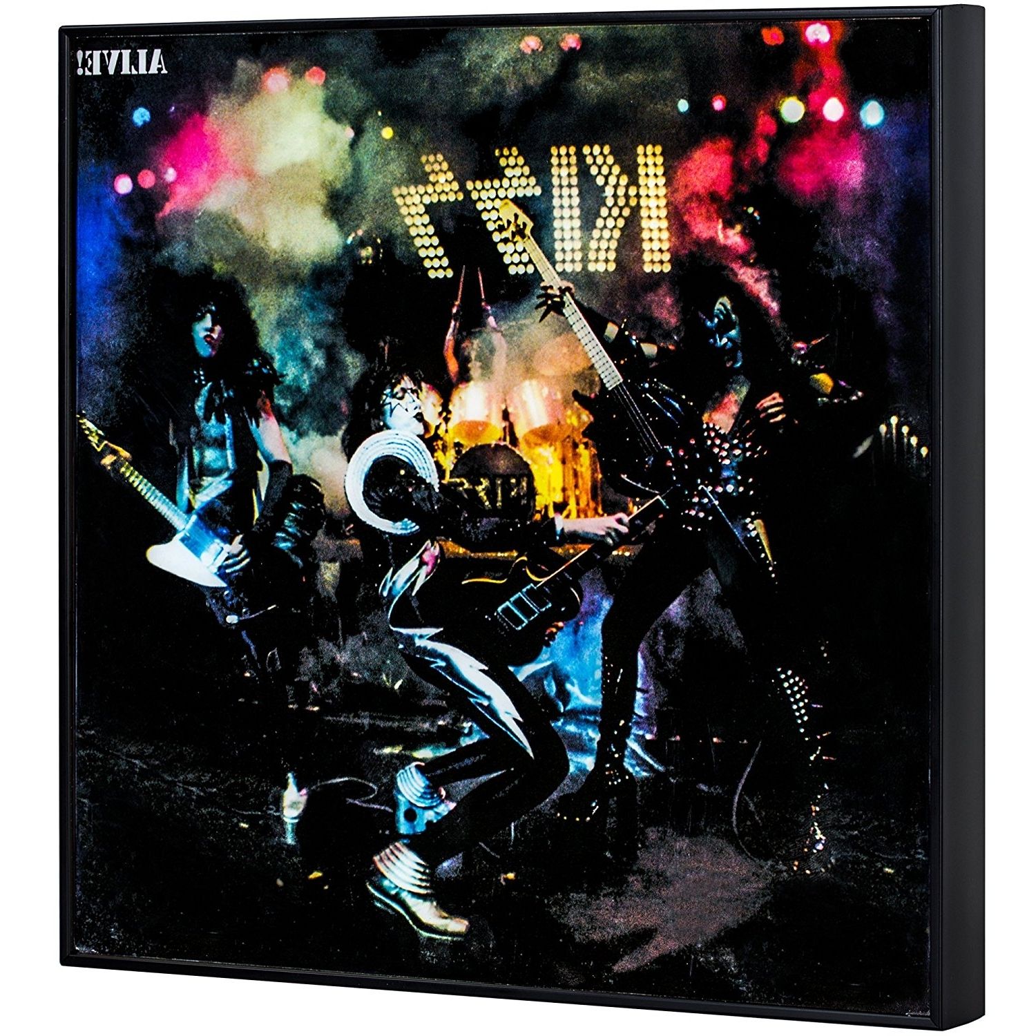 Most Recently Released Lyricology Wall Art With Amazon: Kiss "alive!" Framed Vintage Album Cover Wall Art 70's (View 15 of 15)