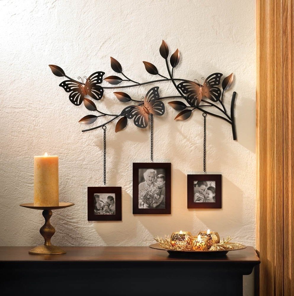 Most Up To Date Amazon – Koehler Home Decor Butterfly Wood Picture Photo Pertaining To Metal Framed Wall Art (View 11 of 15)