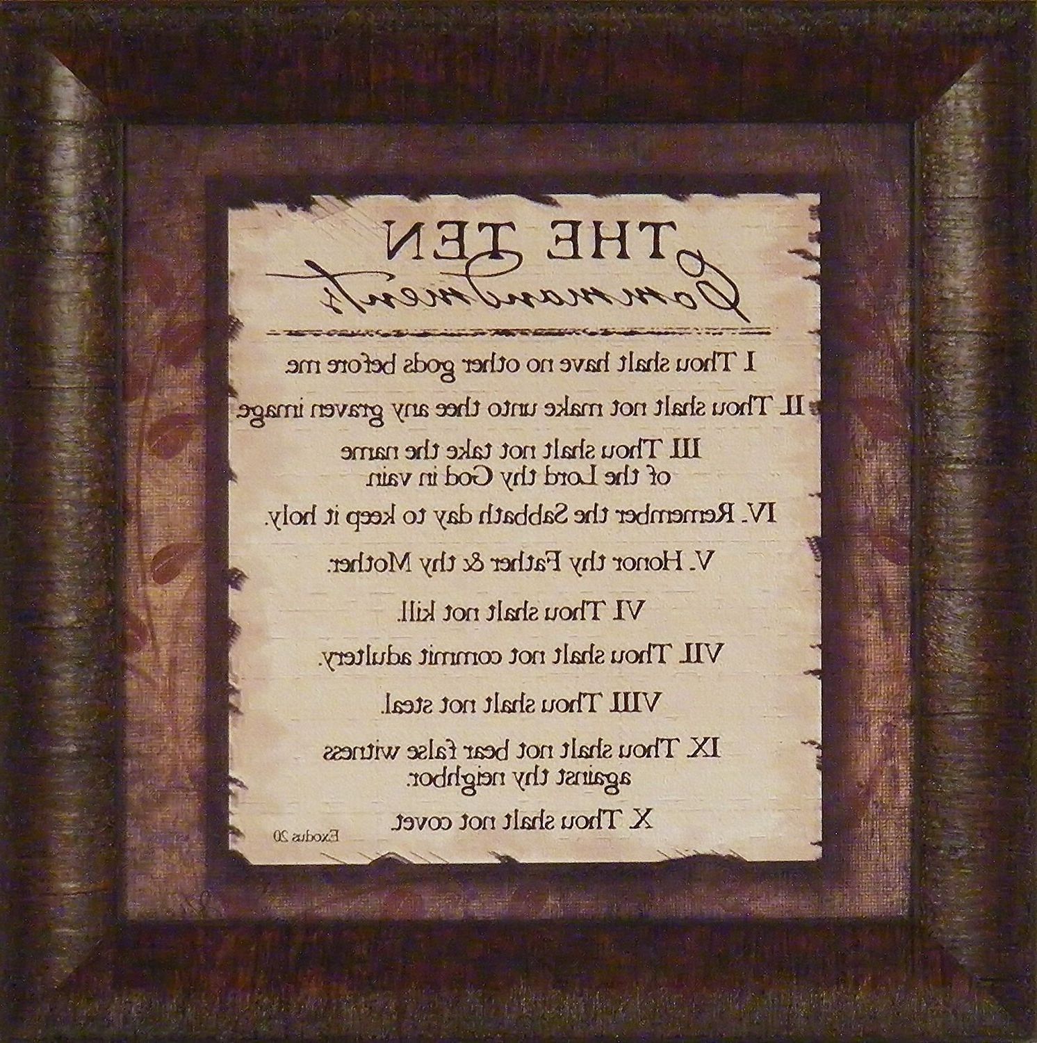 Most Up To Date Amazon: The Ten Commandmentsjennifer Pugh 15x15 Bible 10 In 10 Commandments Wall Art (View 4 of 15)