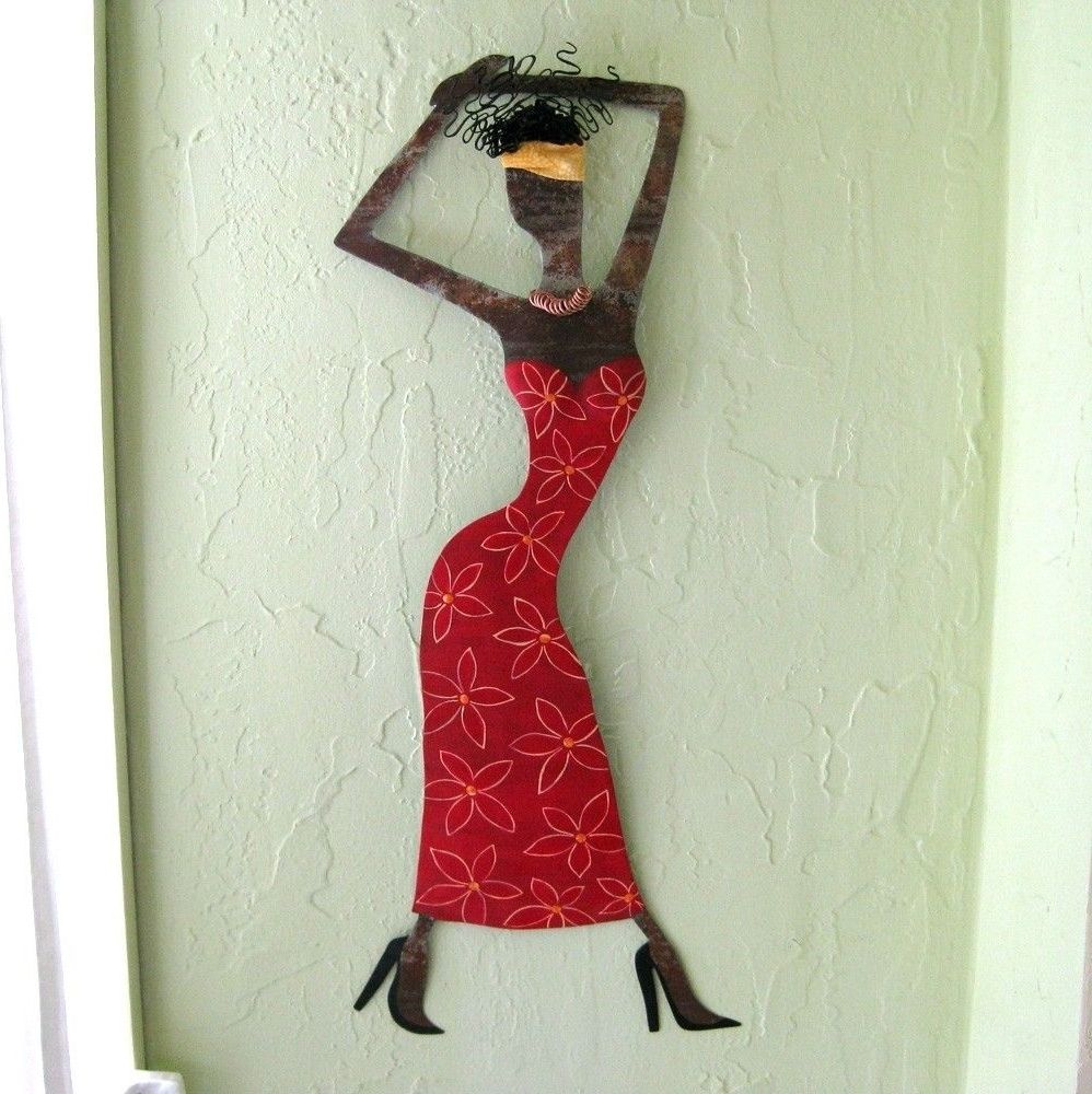 Most Up To Date Custom Handmade Upcycled Metal Exotic African Lady Wall Art Throughout Exotic Wall Art (View 1 of 15)
