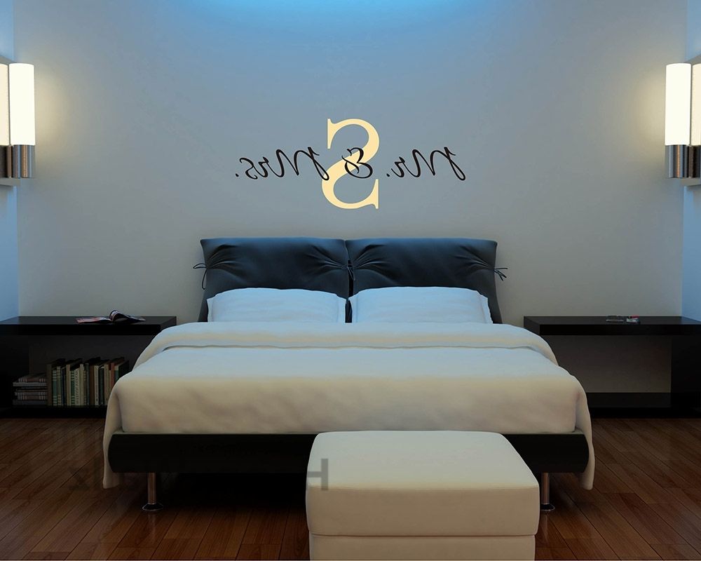 Mr And Mrs Wall Art Within Well Known Mr Mrs Name Custom Wall Sticker Diy Family Name Wall Decal Vinyl (View 3 of 15)