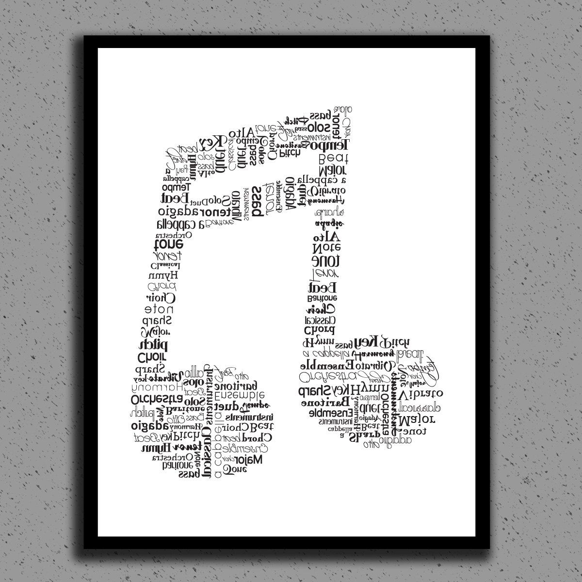 Music Note Art For Walls Pertaining To Most Up To Date Music Note Print, Music Note, Art, Music Teacher, Print, Gift (View 9 of 15)