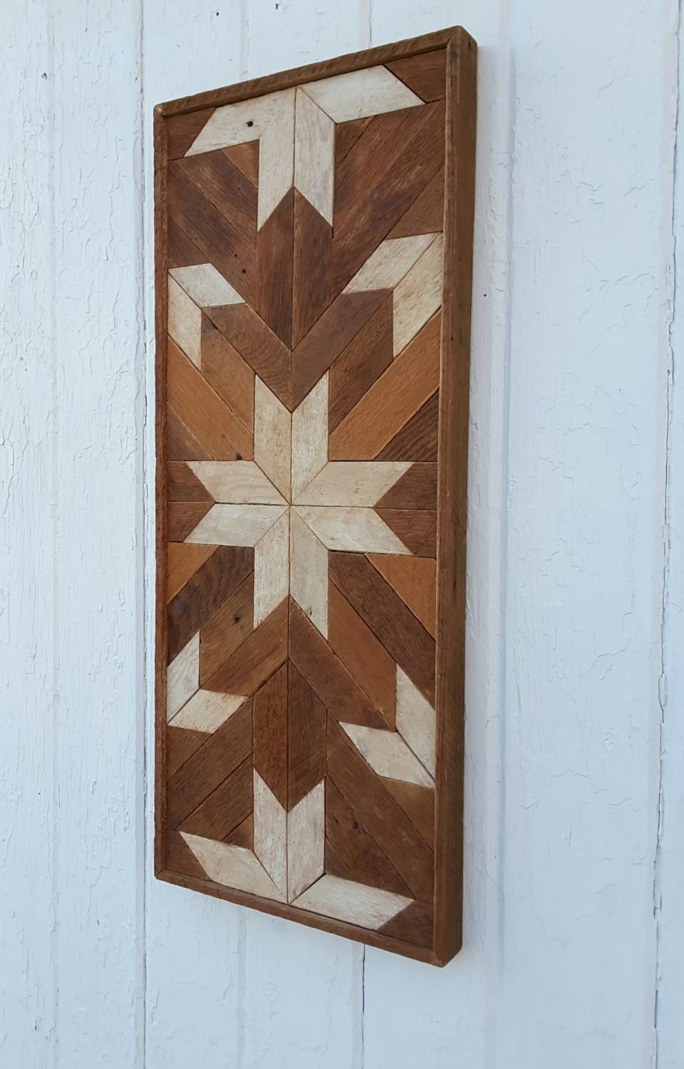 Natural Wood Wall Art For Most Current Reclaimed Wood Wall Art, Decor, Lath Art, Geometric, Mosaic (View 10 of 15)