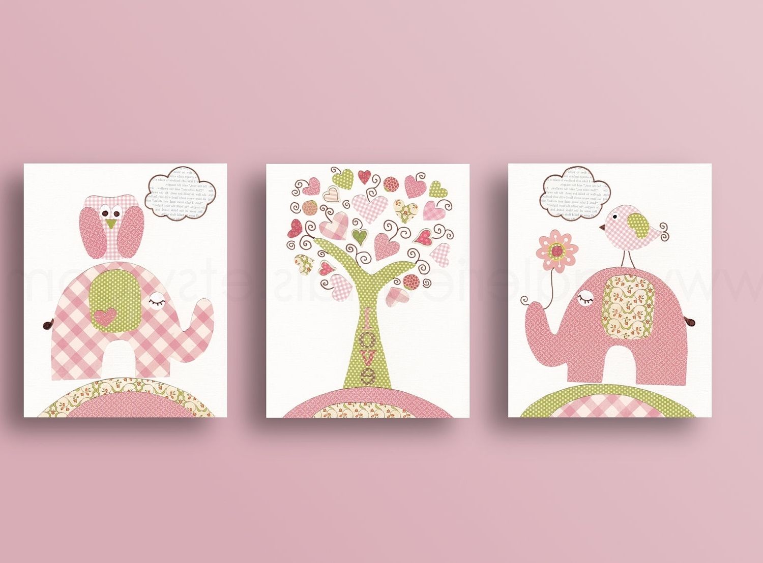 Newest Baby Nursery Decor: Three Baby Nursery Wall Art Panel Simple Trees Throughout Etsy Childrens Wall Art (View 3 of 15)