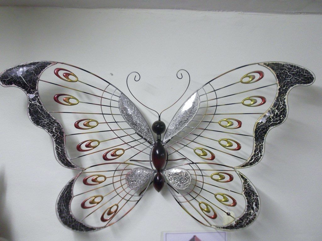 Newest Wall Arts ~ Metal Flying Butterflies Wall Art Outdoor Metal Wall With Regard To Large Metal Butterfly Wall Art (View 1 of 15)