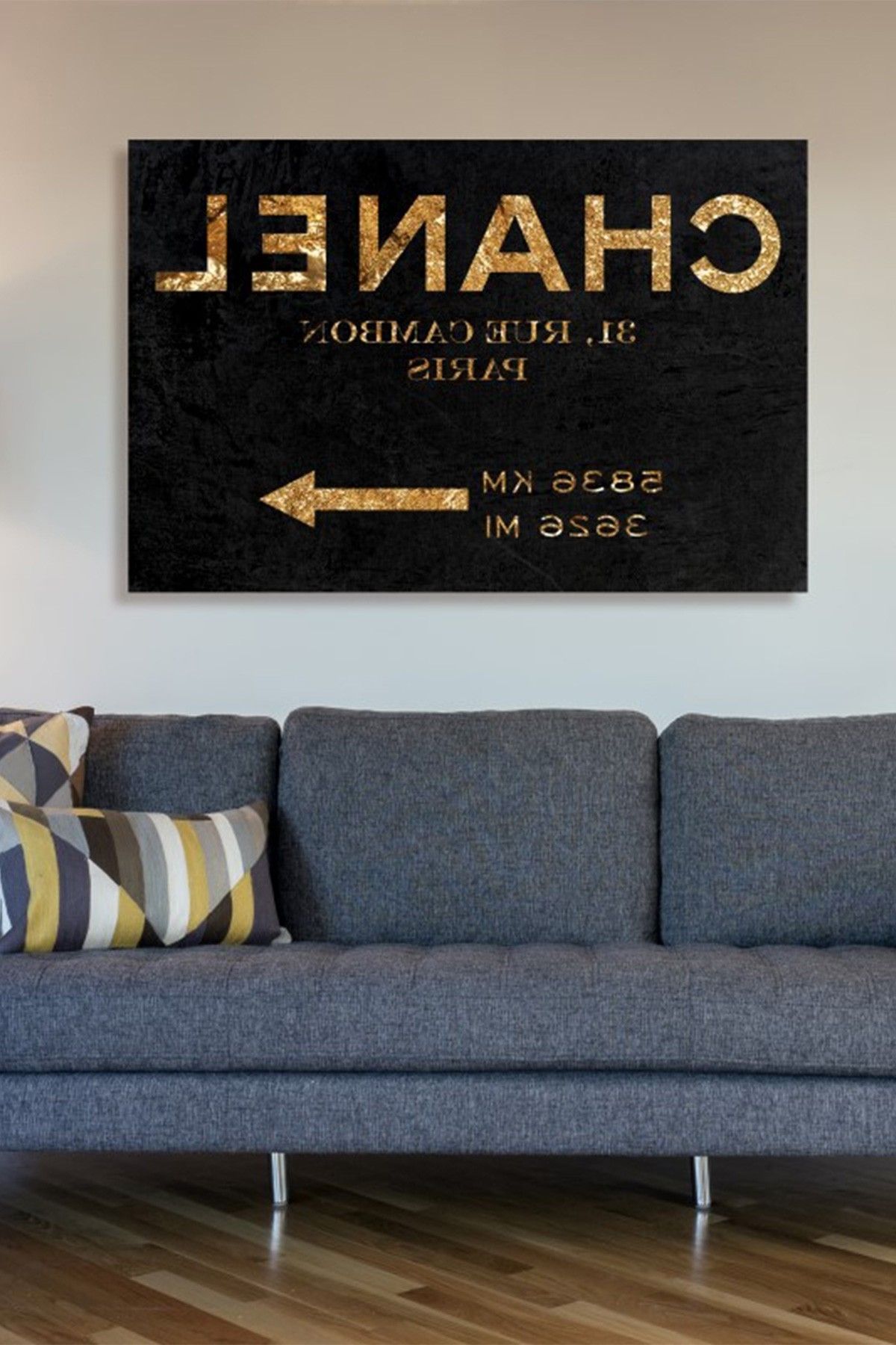 Oliver Gal Couture Road Sign Night Canvas Wall Art On @hautelook For Most Current Parisian Wall Art (View 12 of 15)