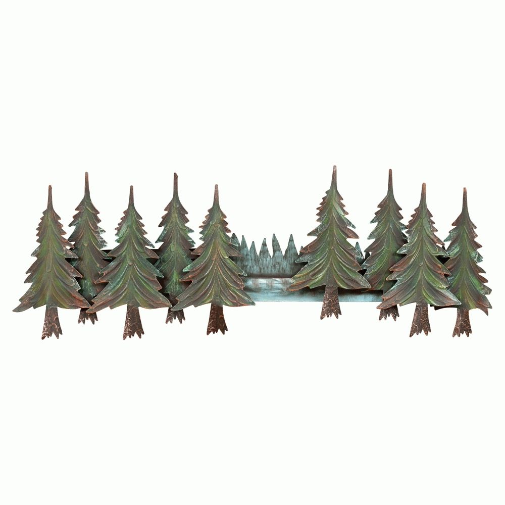 Pine Tree Forest Metal Wall Art Intended For Most Current Metal Pine Tree Wall Art (View 2 of 15)
