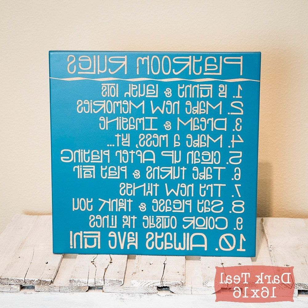 Playroom Rules Wall Art Pertaining To Recent Playroom Rules Wall Art – The Gifted Oak (View 11 of 15)