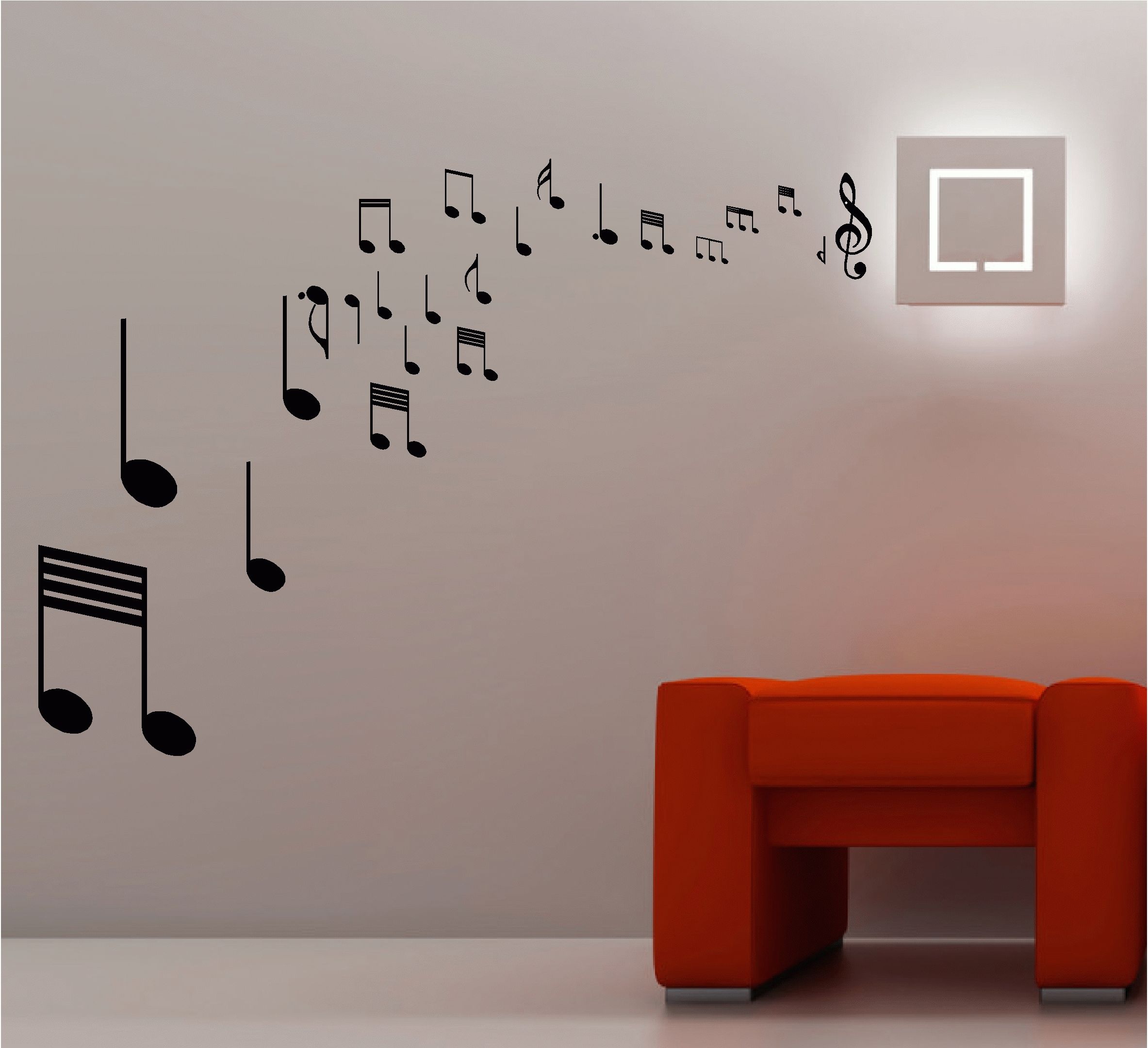 Plush Musical Wall Art With Stunning Musical Notes Quote Sticker Throughout Famous Music Note Wall Art (View 5 of 15)