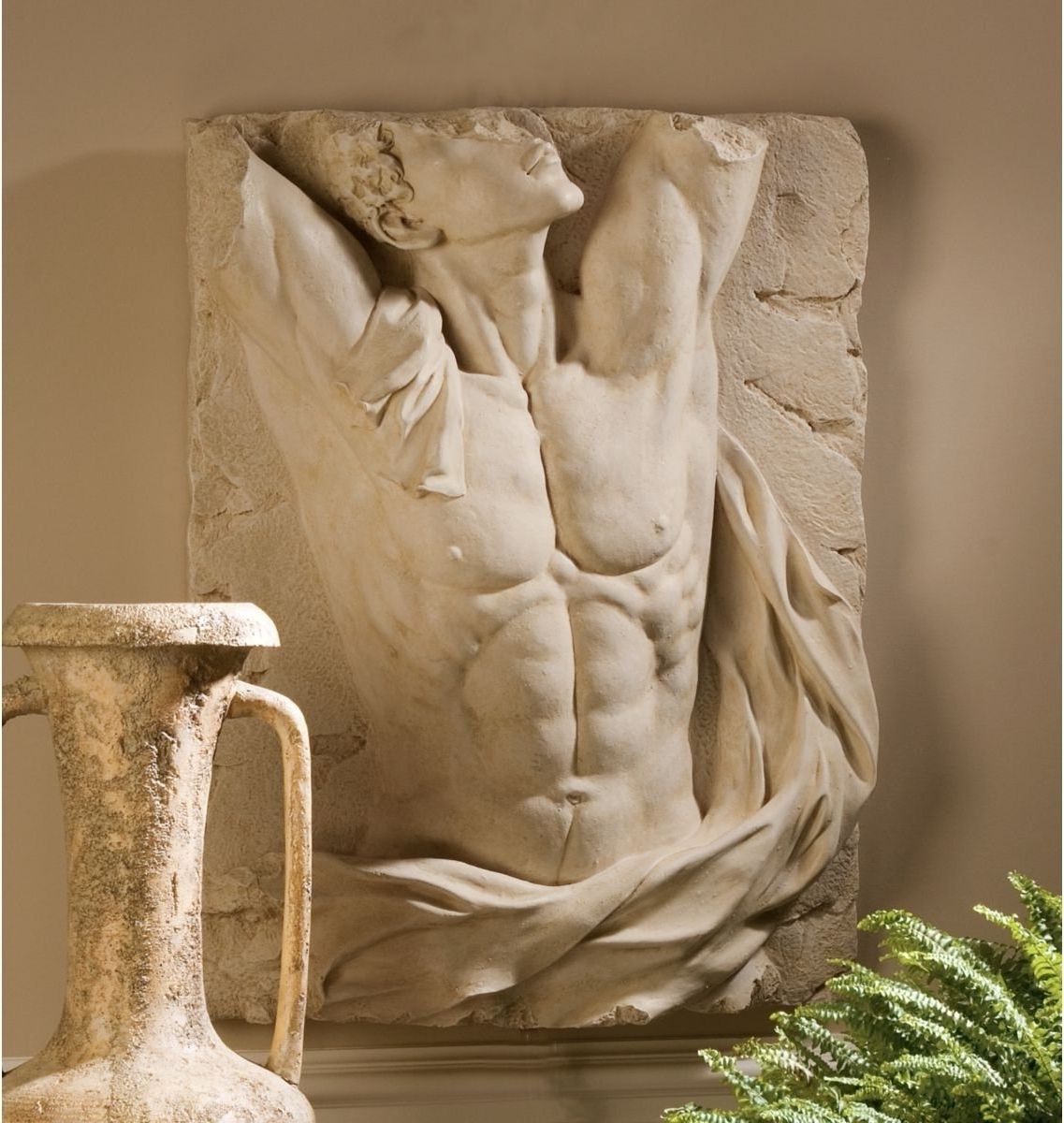 Popular Amazon: 27" Classic Ancient Greek God Adonis Wall Sculpture Intended For Ancient Greek Wall Art (View 12 of 15)