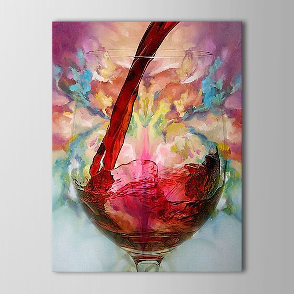 Popular Glass Abstract Wall Art Throughout Wineglass Large Canvas No Frame (View 13 of 15)