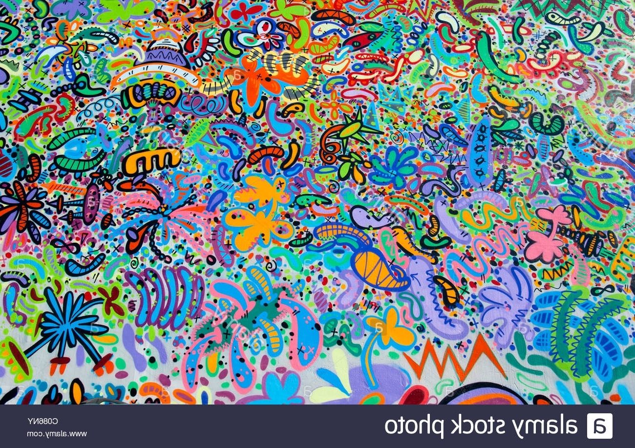 Popular Particle Candy Land" Graffiti Wall Art Muralgustavo Oviedo In Within Miami Wall Art (View 8 of 15)