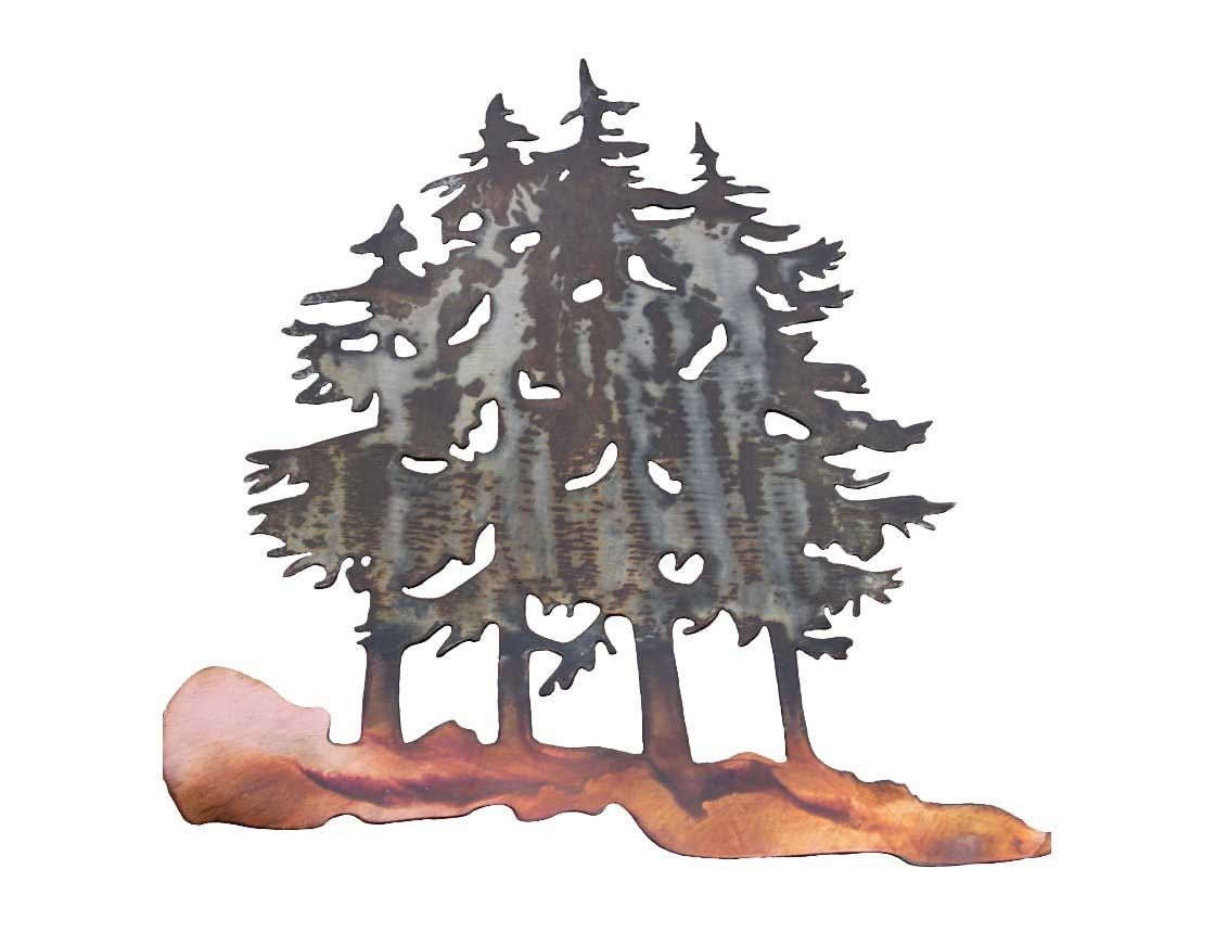 Popular Smw277 Metal Decor Wall Art Forest Pine Trees – Sunriver Metal Works Regarding Pine Tree Metal Wall Art (View 4 of 15)