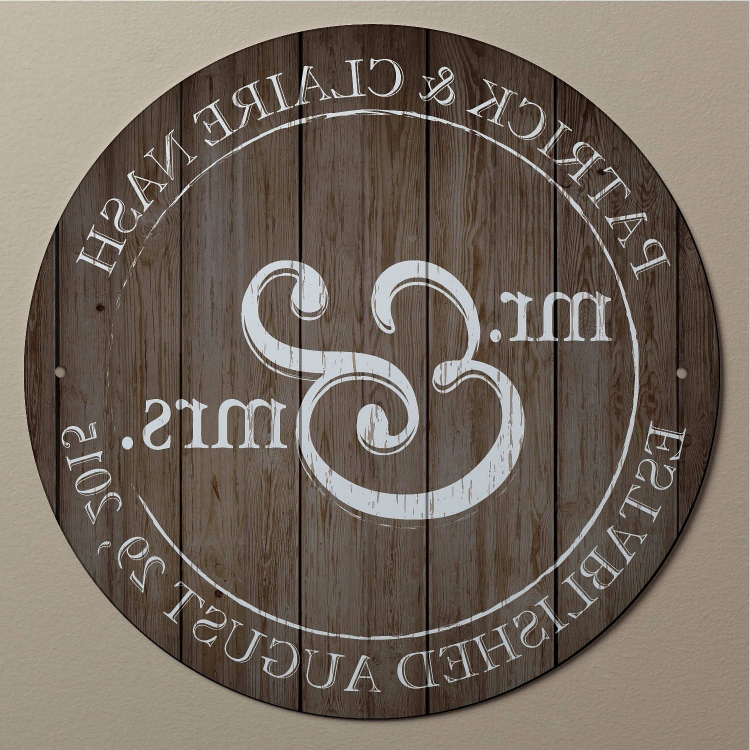 Popular Walmart Metal Wall Art Pertaining To Personalized Mr. And Mrs (View 13 of 15)