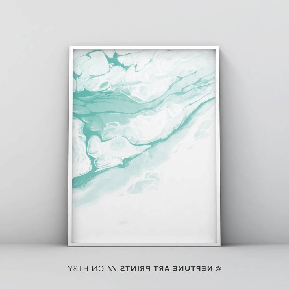 Preferred Pastel Abstract Wall Art Within Pastel Art Mint Green Wall Art Mint Green Art Watercolor (View 2 of 15)