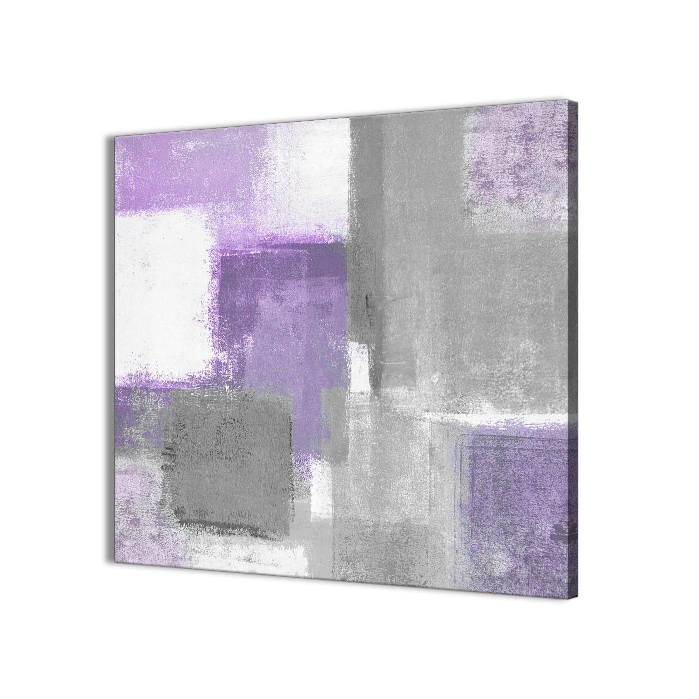 Purple Grey Painting Bathroom Canvas Wall Art Accessories With Most Current Purple And Grey Abstract Wall Art (View 11 of 15)